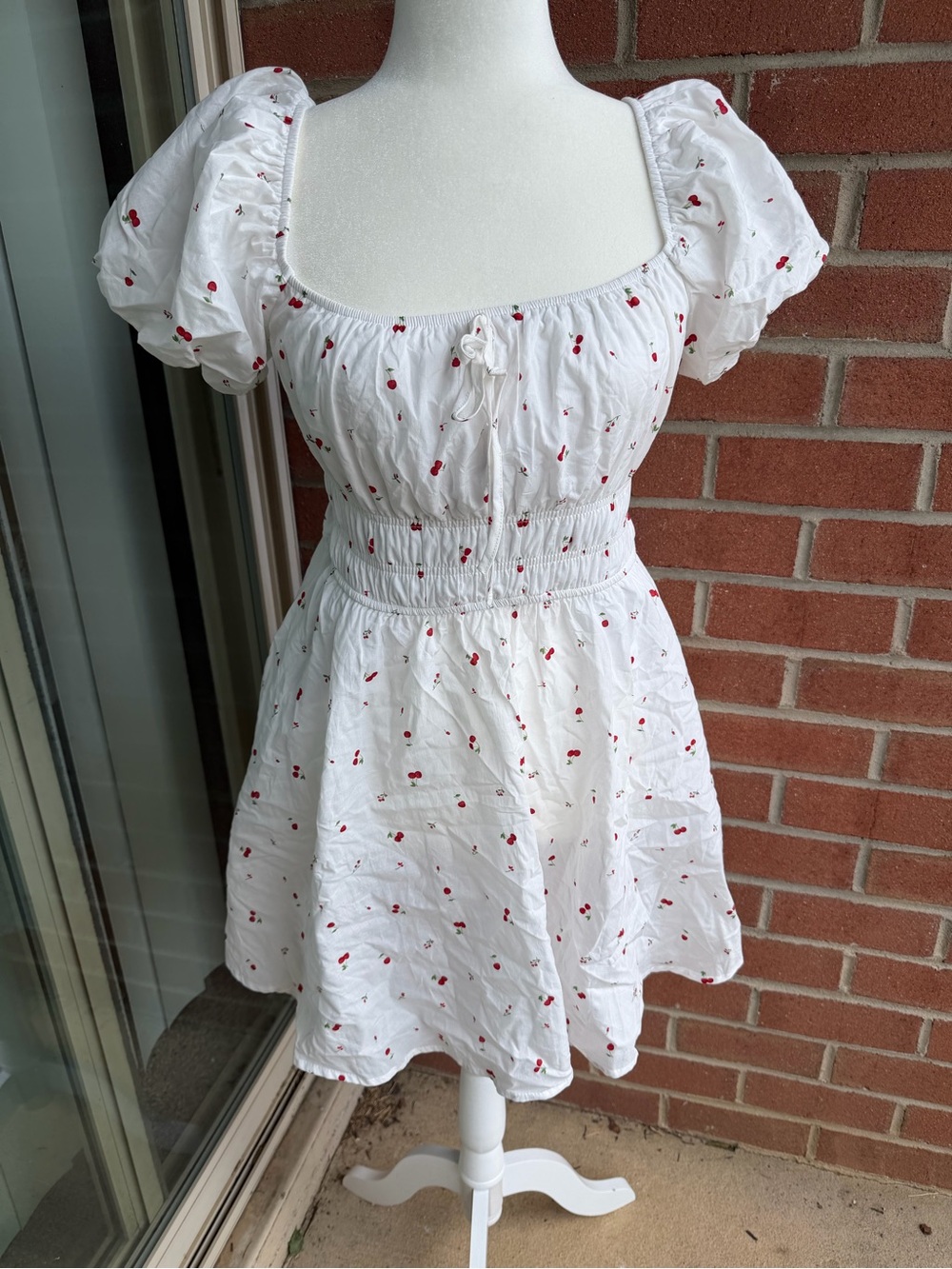 Cherry and floral print sundress